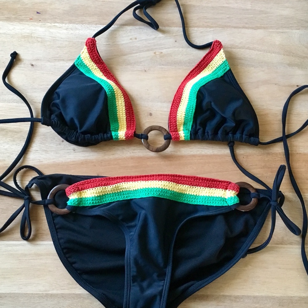 Rasta Black Bikini - Medium